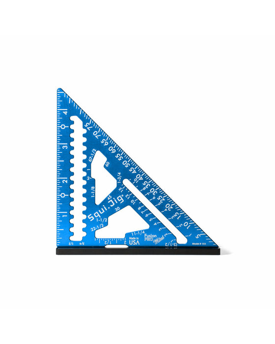 Fusion 4.5 inch Mini Pro Square Black & Blue - 3/16" Heel