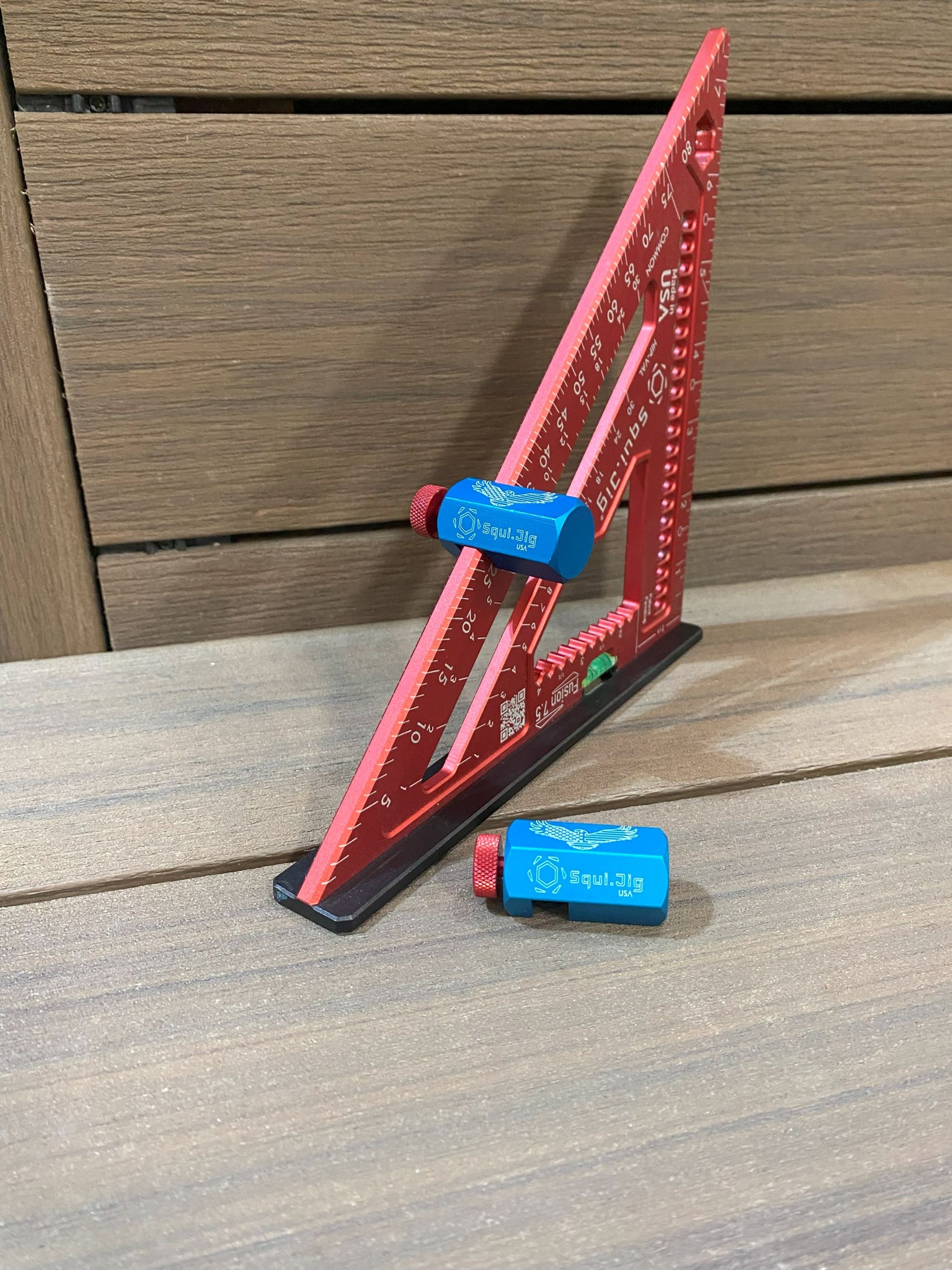 Squi.Jig 1.5" USA Framing Square Attachment Layout Jigs, Stair Gauges